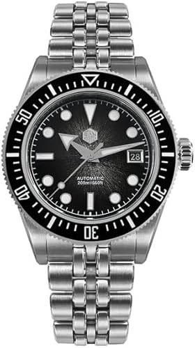 San Martin Watches for Men - SN0148G 40mm 9015 Automatic Movement Dive Watch 20 Bar Waterproof Sapphire Crystal BGW-X1 Luminous Wristwatch