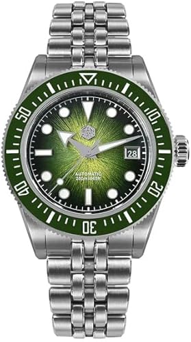 San Martin Watches for Men - SN0148G 40mm 9015 Automatic Movement Dive Watch 20 Bar Waterproof Sapphire Crystal BGW-X1 Luminous Wristwatch