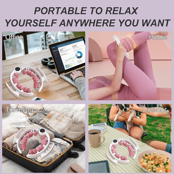 2-in-1 Wheel Massage Roller Detachable Anti-Cellulite Massage Roller
