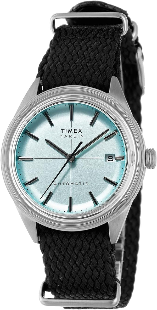 Timex TW2Y06400 Marlin Watch, Automatic, 5 ATM Waterproof, Plastic, Blue Dial, Unisex
