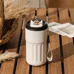 Smart Digital Thermal Bottle Portable Coffee Mug Stainless Steel Water Bottle In-Car Insulated Cup Keep Cold Vacuum Flasks 450ml 10