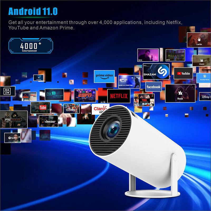 5G 4K Projector Smart HD LED WiFi Bluetooth HDMI USB Android Office Home Theater 4
