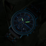 Blue Wooden Chronograph Watch 5