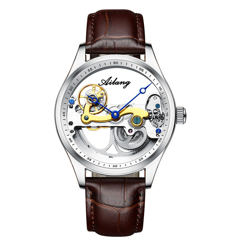 Automatic Mechanical Watch Creative Hollow Male Watch Generation Silicone Band Watch 6