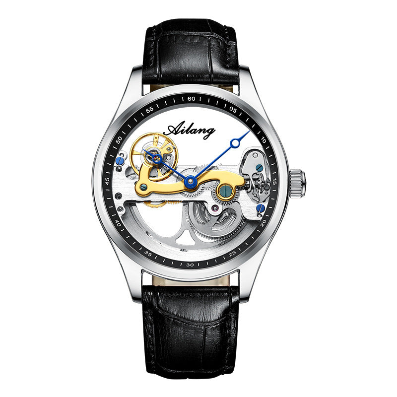 Automatic Mechanical Watch Creative Hollow Male Watch Generation Silicone Band Watch 5
