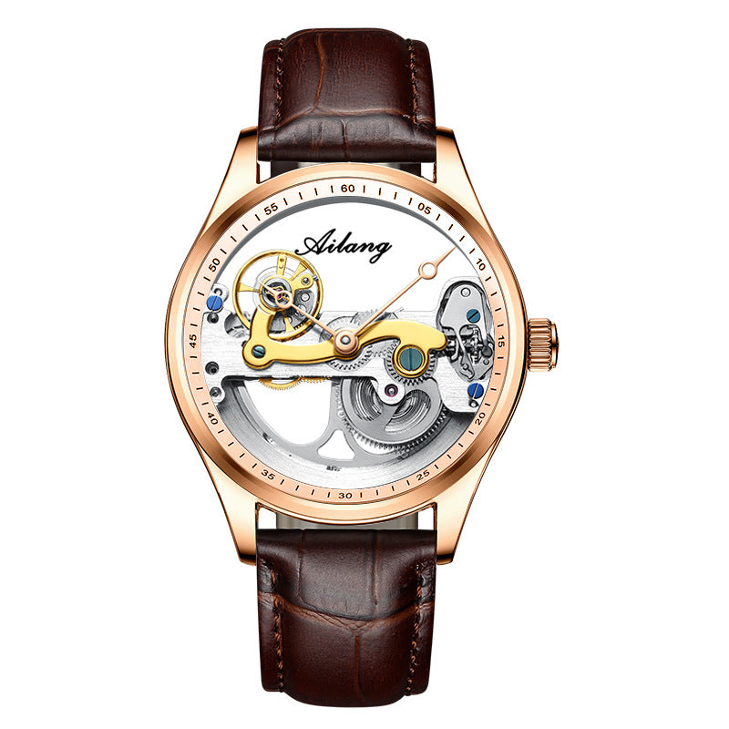 Automatic Mechanical Watch Creative Hollow Male Watch Generation Silicone Band Watch 3