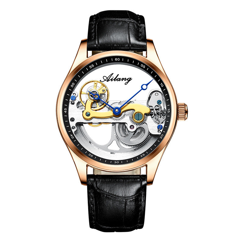 Automatic Mechanical Watch Creative Hollow Male Watch Generation Silicone Band Watch 9