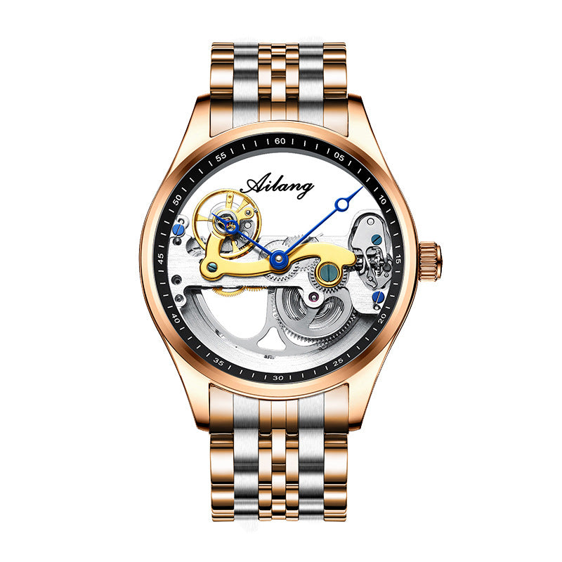 Automatic Mechanical Watch Creative Hollow Male Watch Generation Silicone Band Watch 13