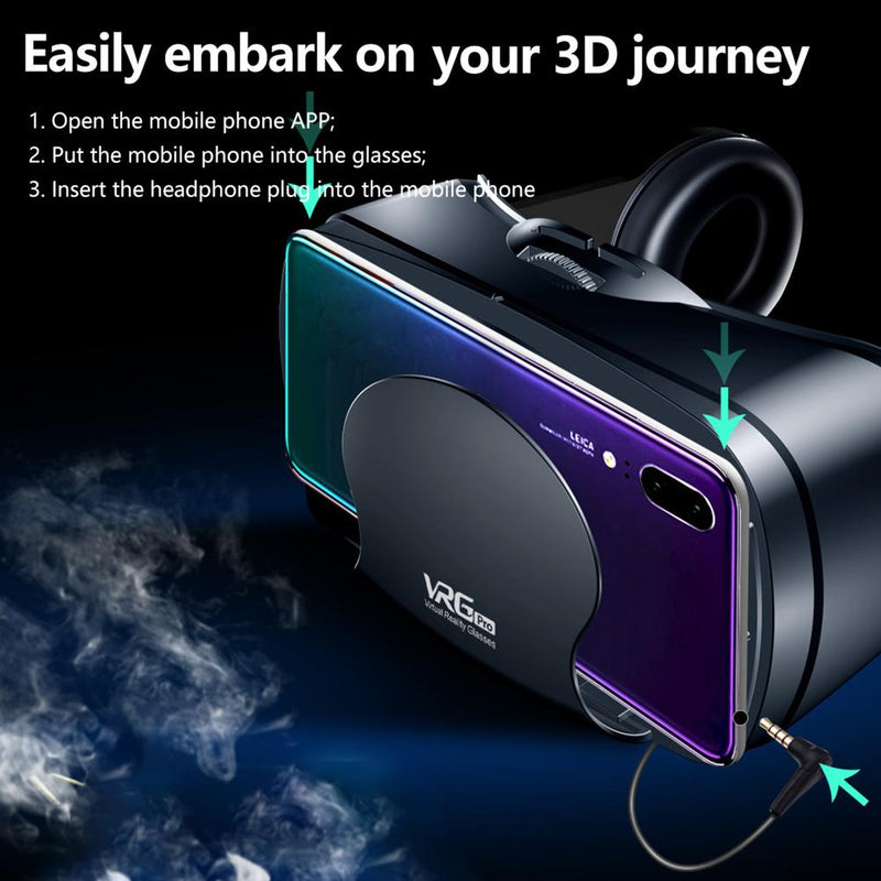 VR Helmet 3D Glasses Virtual Reality Support 0-800 Myopia For Smartphone Smart Phone Headset 5