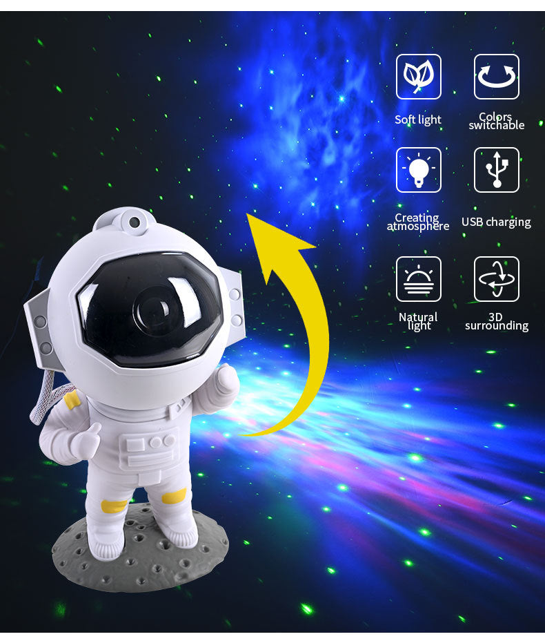 Galaxy Star Projector Starry Sky Night Light Astronaut Lamp Home Room Decor Decoration Bedroom Decorative Luminaires Gift 5