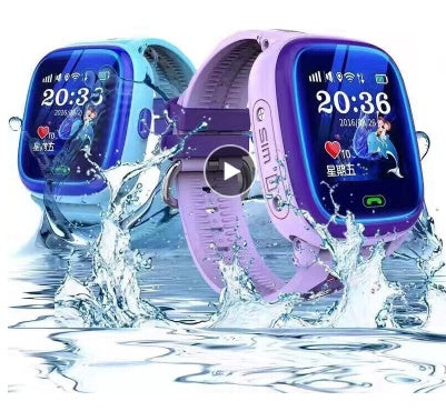 DF25 Children Waterproof Smart Watches Touch Screen Call for Rescue Remote Monitoring and Location Children's Telephone Watches 1