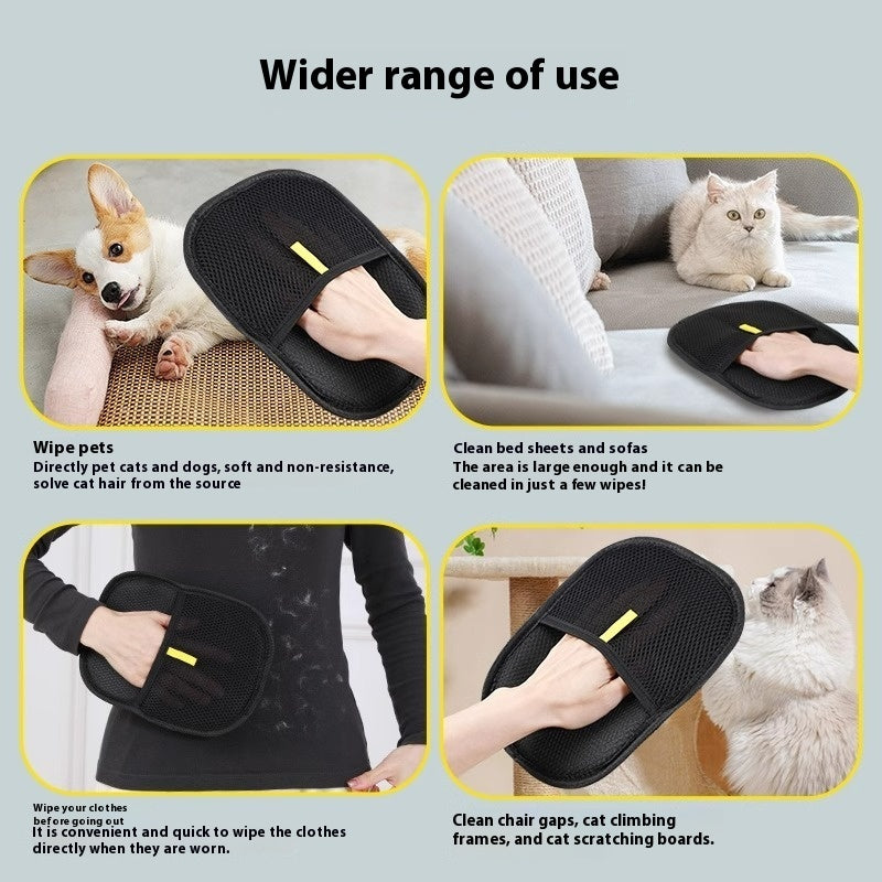 Pet Hair Remover Mitt Pet Hair Remover Gloves Deshedding Brush Glove For Dog Cat Rabbit With Long Short Curly Hair 2