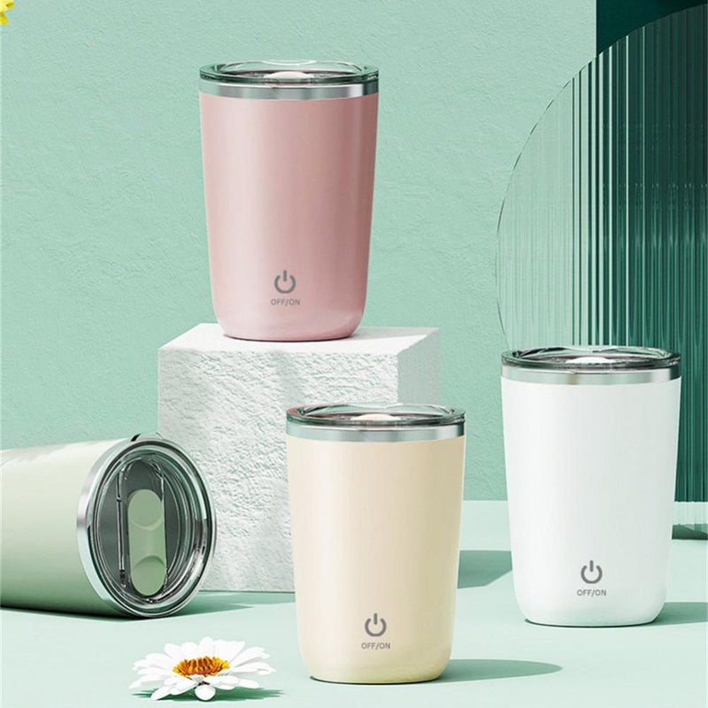 350ml Automatic Self Stirring Mug Coffee Milk Juice Mixing Cup Electric Stainless Steel Lazy Rotating Mug Magnetic Stirring Cup Kitchen Gadgets 2