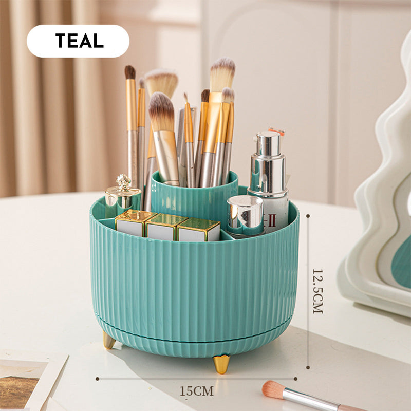 360 Rotating Makeup Brush Holder & Organizer  Countertop Storage For Cosmetics & Skincare 8 Colors 7