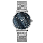 Full Stainless Steel Shell Chain Women's Diamond Shell Surface Quartz Watch 7