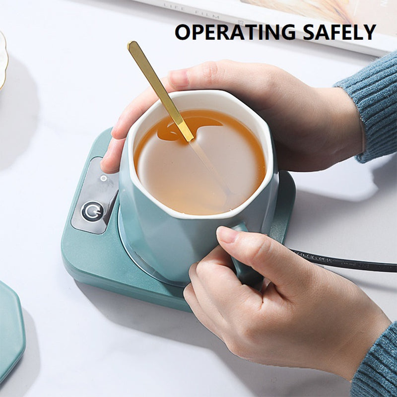 Electric Tea Water Heating Pad Constant Temperature Coffee Mug Heating Coaster Lightweight Water Pad Heater Safe For Home Office 5