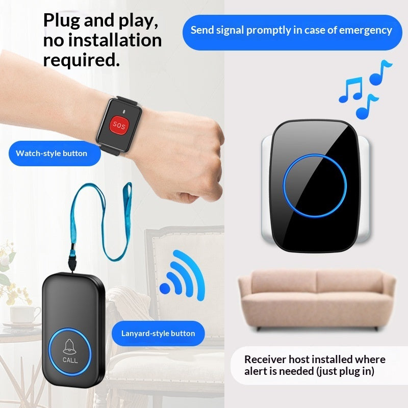 Personal Wearable Button For Elderly Call Devices For Home Use