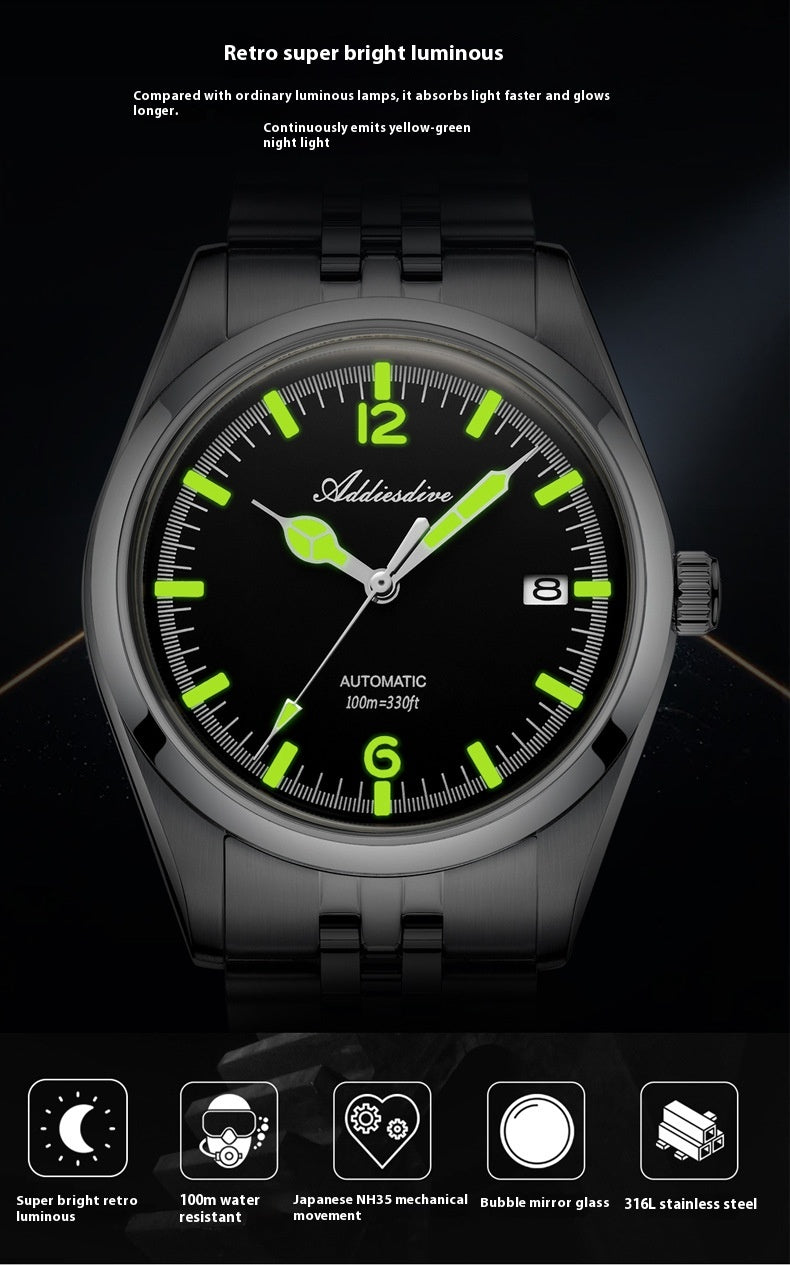 316L Stainless Steel Automatic Mechanical Watch 5