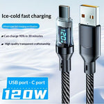 120W Digital-display Fast-charging Cable With Smart Power-off Feature 7