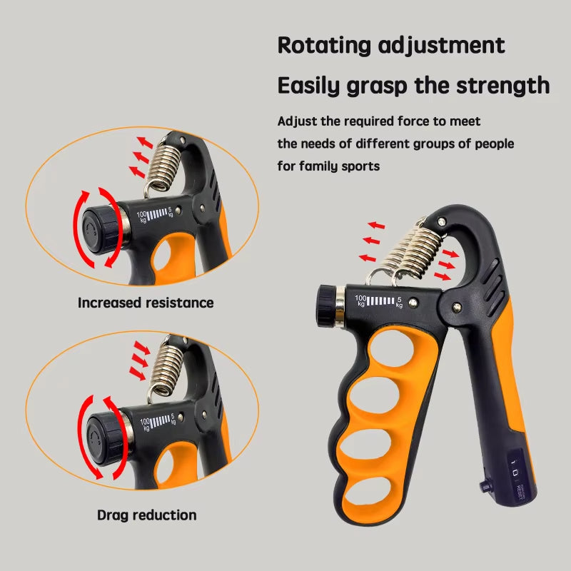 5-100kg Hand Grip Muscle Strengthener Trainer Adjustable Hands Gripper Strength Wrist Weights Expander Gym Exercise Accessories 4