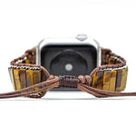Rectangular Tiger Eye Stone ChainMen's Fashion Heroism Watch Strap Bracelet 5