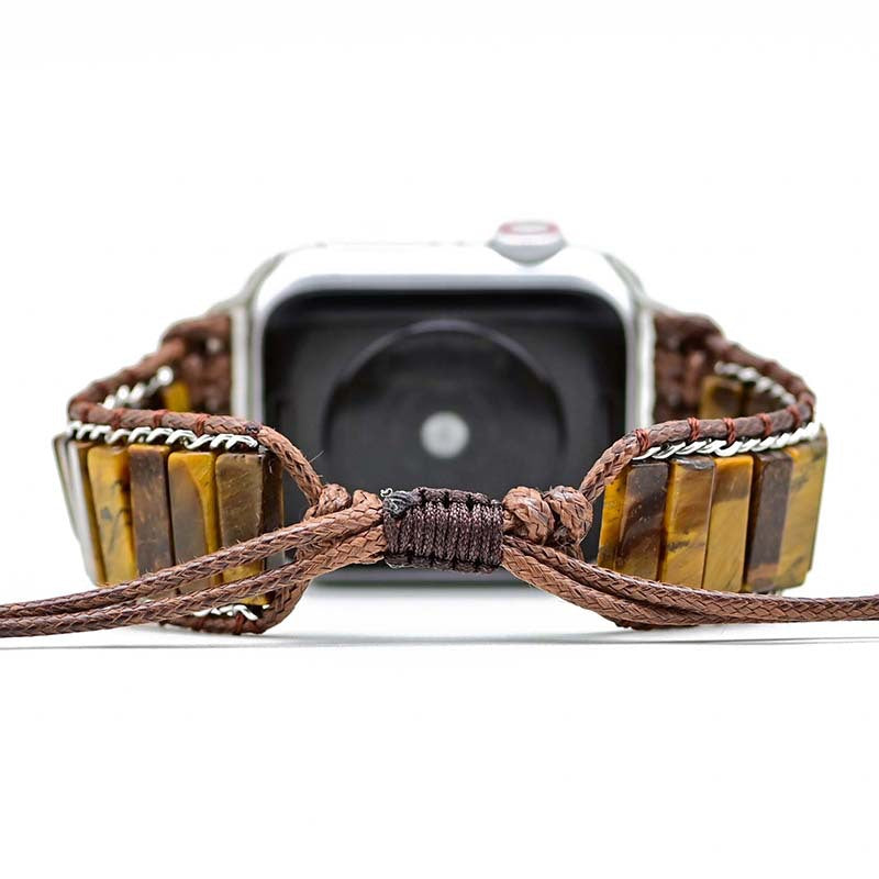 Rectangular Tiger Eye Stone ChainMen's Fashion Heroism Watch Strap Bracelet 5