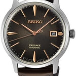 SEIKO Automatic Watch for Men - Presage Cocktail Time - Patterned with Golden Numerals and Date Calendar, 50m Water-Resistant 10