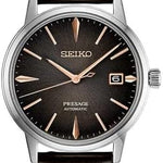 SEIKO Automatic Watch for Men - Presage Cocktail Time - Patterned with Golden Numerals and Date Calendar, 50m Water-Resistant 3