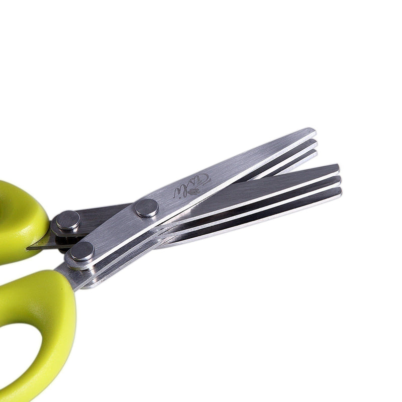 Multifunctional Multi-layer Green Onion Scissors Stainless Steel Onion Cutting Knife Herb Seaweed Spice Scissors Kitchen Scissor Kitchen Gadgets 9