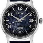 SEIKO Automatic Watch for Men - Presage Cocktail Time - Patterned with Golden Numerals and Date Calendar, 50m Water-Resistant 2