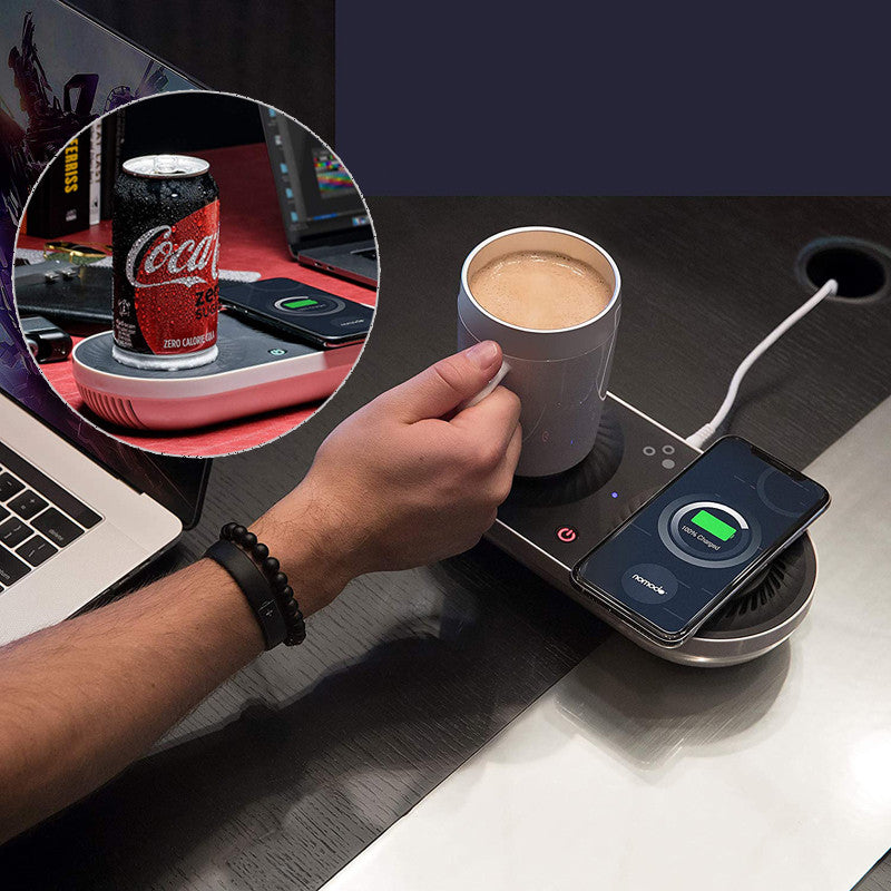 Electric Cooling Mug Coaster Heating Plug-in Wireless Charging