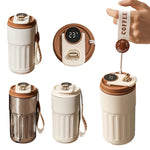 Smart Digital Thermal Bottle Portable Coffee Mug Stainless Steel Water Bottle In-Car Insulated Cup Keep Cold Vacuum Flasks 450ml 2