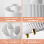 360 Rotating Makeup Brush Holder & Organizer  Countertop Storage For Cosmetics & Skincare 8 Colors 9