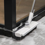 Floor Crevice Cleaning Brush Stiff Bristles Dual-action Long Handle 5