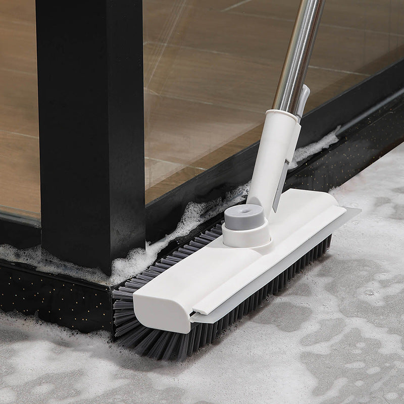 Floor Crevice Cleaning Brush Stiff Bristles Dual-action Long Handle 5