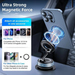 360 Foldable Vacuum Phone Holder Strong Magnetic Suction Cup Car Stand Car Mount 3