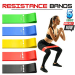 Resistance Bands Loop Set Of 5 Exercise Strength Workout Fitness Yoga Booty Band Training 1