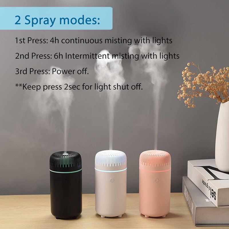 Car Diffuser Humidifier USB Aromatherapy Essential Oil Air Freshener USB Cool Mist Mini Portable Diffuser for Car Home Office Bedroom (Black) 12