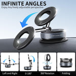 360 Foldable Vacuum Phone Holder Strong Magnetic Suction Cup Car Stand Car Mount 8