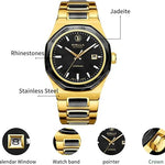 Diella Automatic Watches for Men Mens Watches Waterproof Date Luminous, Dial is Inlaid with Emerald Jade, Business Dress Watch with Diamond Hour Markers, Automatic Watches for Men Luxurious Gift 5