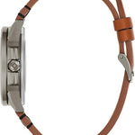 Bulova Men's Automatic Frank Lloyd Wright 'Toufic H. Kalil House', Ion-Plated Stainless Steel Case with Leather Strap, Special Patterned Dial & Exhibition Case Back (Style: 98A330) 2