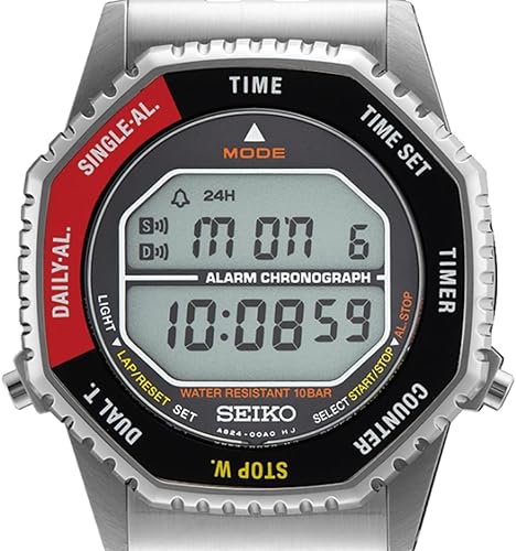SEIKO Rotocall Alarm Chronograph Quartz Digital Watch SMGG19P1