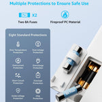 Universal Travel Adapter, International Travel Plug Adapter with 2 USB-C(PD 20W) ＆ 1 USB-A Ports, All in One Portable Adaptor, for USA, UK, EU, AU ＆ 224+ Countries (White) US 5
