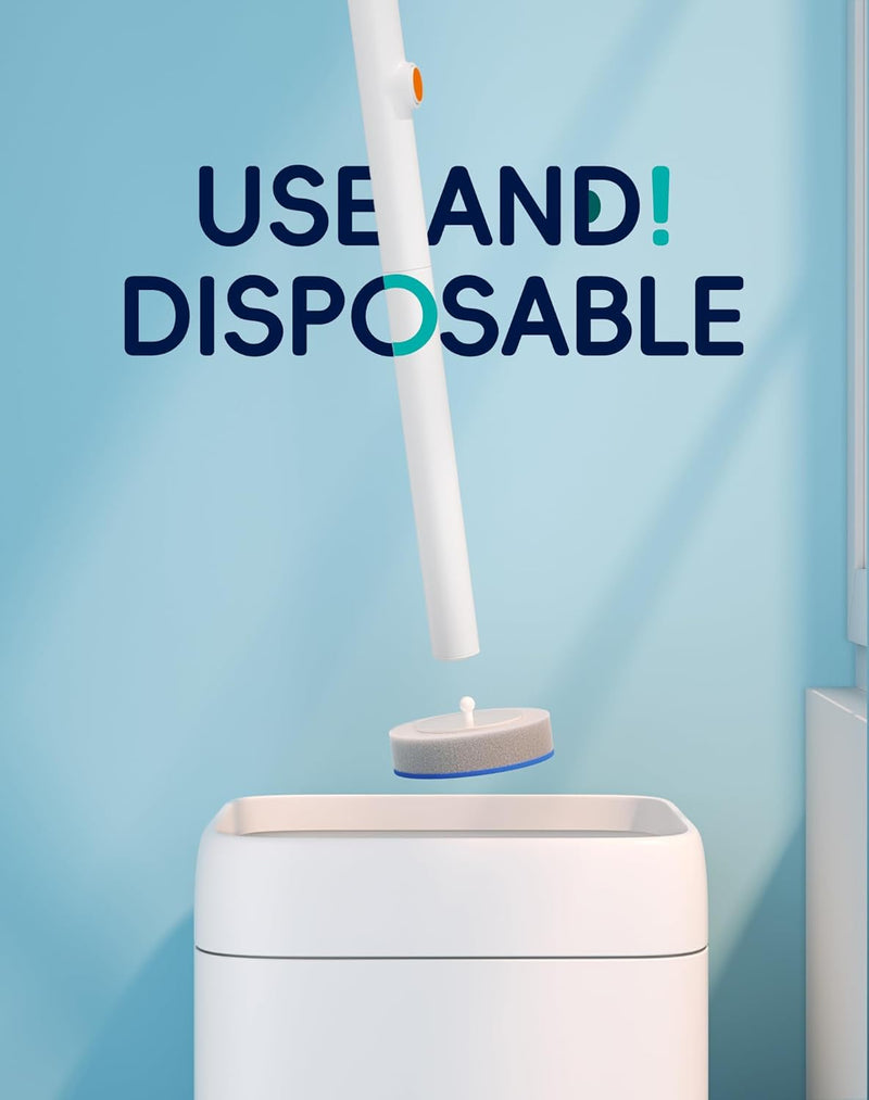 Disposable Toilet Cleaning System - Toilet Wand Kit with 48 High-Performance Refills, Wall Mounted Brush and Holder for Deep Cleaning Bathroom (2 Toilet Brush+48 Refills) 4