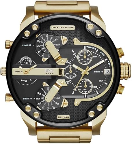 Diesel Mr. Daddy Watch for Men, Quartz Multifunctional Movement with Stainless Steel Strap