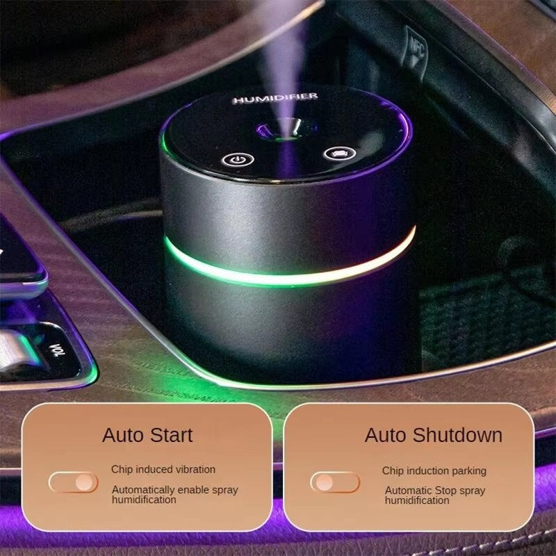 Portable Car Air Humidifier Aluminium Essential Oil Diffuser 260ml Car Aroma Diffuser For Home Office 6