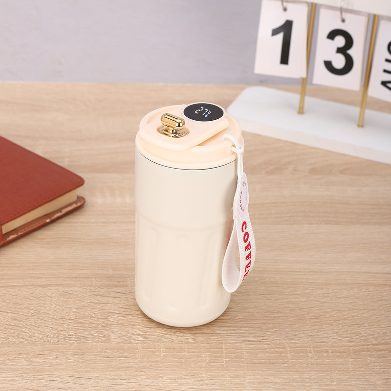 Smart Digital Thermal Bottle Portable Coffee Mug Stainless Steel Water Bottle In-Car Insulated Cup Keep Cold Vacuum Flasks 450ml 13
