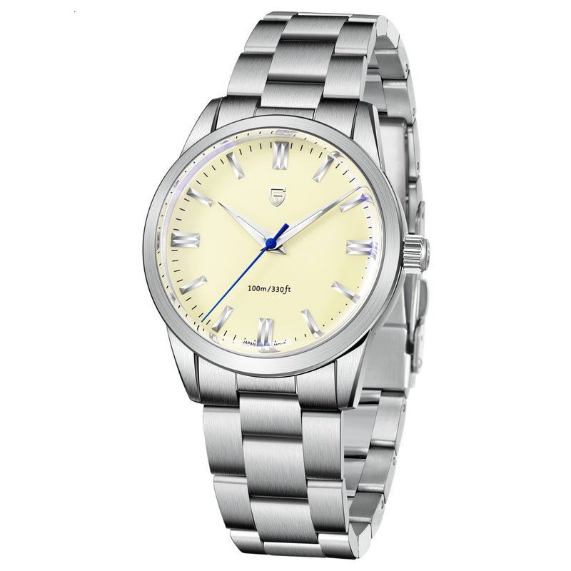 Simple Waterproof Men's Second Sweeping Starry Sky Steel Belt Quartz Watch 10