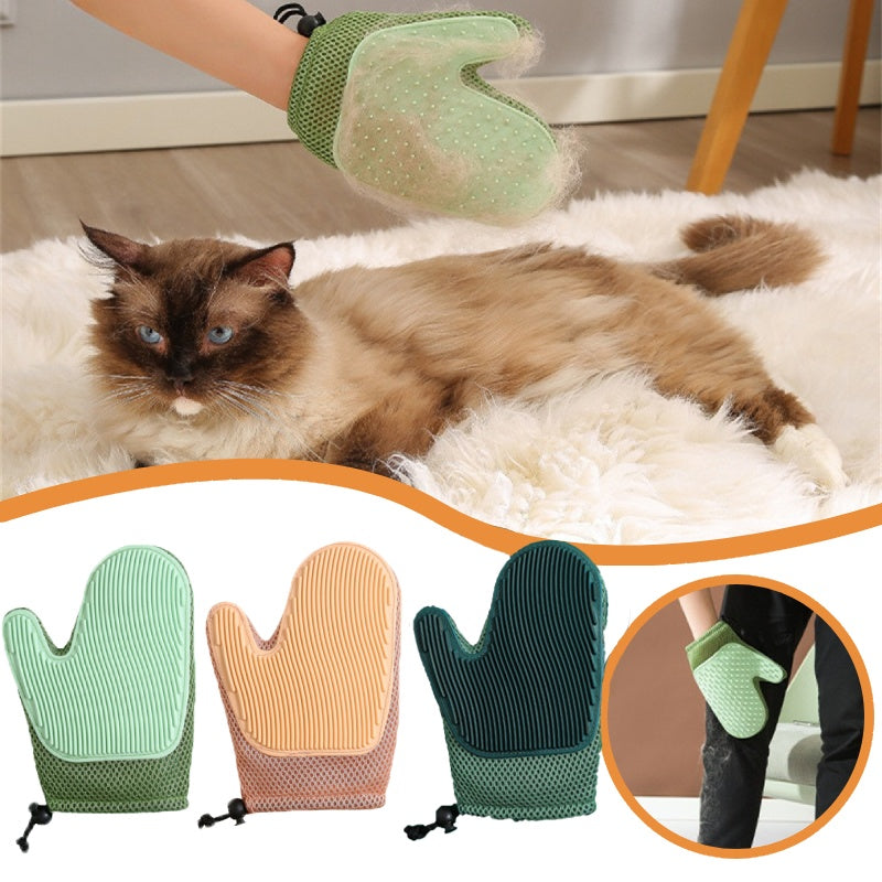 Cat Hair Glove Pet Fur Remover Glove Dog Grooming Glove Brush For Shedding Pet Hair Remover Mitt Cleaner Grooming Glove 3