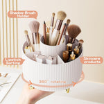360 Rotating Makeup Brush Holder & Organizer  Countertop Storage For Cosmetics & Skincare 8 Colors 1